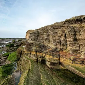 Print of Sherwood Sandstone outcrop on Hilbre Island, UK Print of Sherwood Sandstone outcrop on Hilbre Island, UK
