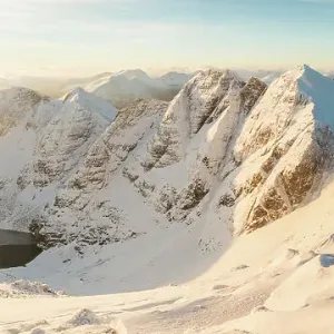 Panoramic Winter View of An Teallach Print