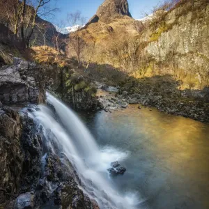 Pass of Glencoe and Gearr Aonach, Glencoe, Highlands, Scotland, UK. April, 2018 Pass of Glencoe and Gearr Aonach, Glencoe, Highlands, Scotland, UK. April, 2018