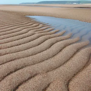 Patterns in sand at low tide, Saunton Sands, Devon, UK Patterns in sand at low tide, Saunton Sands, Devon, UK