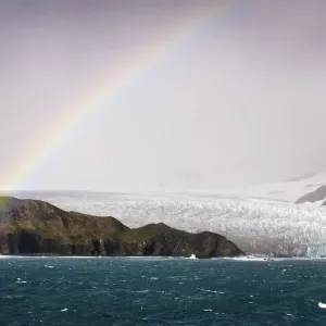 rainbow, Fortuna Bay, South Georgia. (digitally stitched image) similar to 01296715 rainbow, Fortuna Bay, South Georgia. (digitally stitched image) similar to 01296715