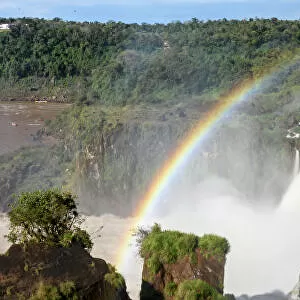 Rainbow at Iguazu Falls, Brazil / Argentina border. Photographed from Argentina. August 2017