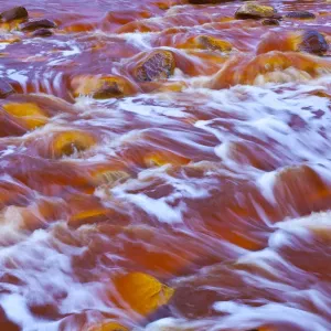 Red waters of the Rio Tinto, coloured by dissolved minerals, primarily iron. Andalusia Red waters of the Rio Tinto, coloured by dissolved minerals, primarily iron. Andalusia