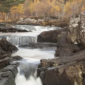 River Affric flowing through a rocky gorge, Glen Affric National Nature Reserve, Scotland