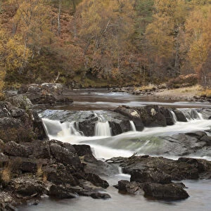 River Affric flowing through a rocky gorge, Glen Affric National Nature Reserve, Scotland