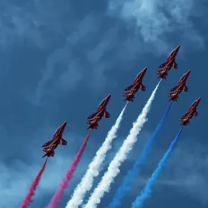 Red Arrows Formation Print over Rhosneigr, Wales Red Arrows Formation Print over Rhosneigr, Wales
