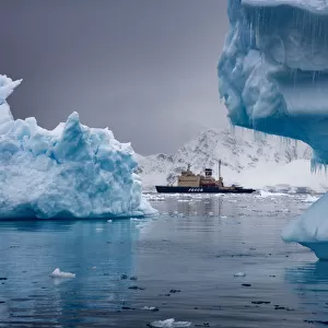 Russian icebreaker Kapitan Khlebnikov in the Weddell Sea, Antarctica