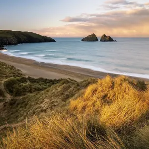 Holywell Bay Sand Dunes Print Holywell Bay Sand Dunes Print