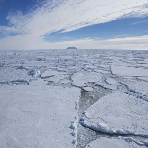 Sea ice, near Mount Terror and Mount Erebus Ross Sea, Antarctica