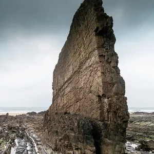 Print of a Bude sandstone sea stack Print of a Bude sandstone sea stack