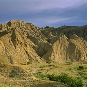 Semi desert with Badlands, border area to Azerbaidjan, Vashlovani National Park, Georgia