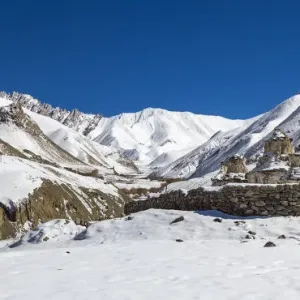 Print of Snow-covered Himalayan Mountains Print of Snow-covered Himalayan Mountains