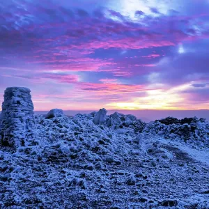 Hoar-frosted Red Screes summit print Hoar-frosted Red Screes summit print