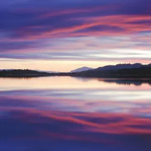 Print of Loch Insh at sunset, Cairngorms National Park Print of Loch Insh at sunset, Cairngorms National Park