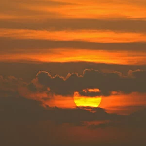 Sunset over Rutland Water, Rutland, UK, April
