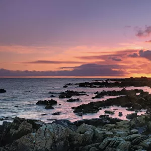 Sunset at St Johns Point, south of Killough, County Down, Northern Ireland, UK