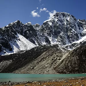 Tajun Pokhari Lake (4. 600 m) with mountains behind, Sagarmatha National Park (World