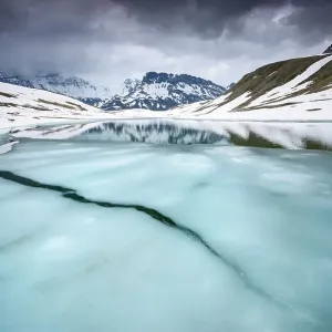 Thawing Alpine Lake Print, Vanoise National Park, France