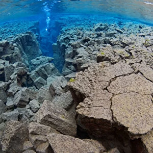 Underwater landscape showing the tectonic boundary between the Eurasian and the North