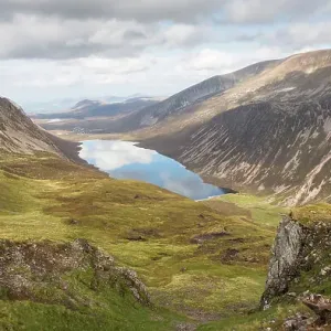 View over Glen Einich and Loch Einrich, Cairngorms National Park, Scotland, UK, September 2014 View over Glen Einich and Loch Einrich, Cairngorms National Park, Scotland, UK, September 2014