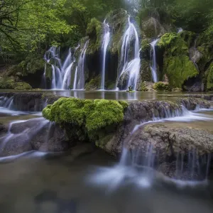 La Cascade des Tufs Print, a waterfalls scene in Jura, France La Cascade des Tufs Print, a waterfalls scene in Jura, France