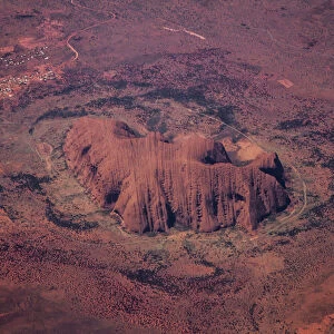 View from plane of Ayers Rock (Uluru), Northern Territory, Australia, November