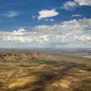 View from plane of mountain landscape, Kimberley, Western Australia, November