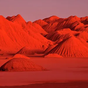Vivid sunset over mountains at Valle de la Luna near Cusi Cusi village, Jujuy, Argentina. October, 2022 Vivid sunset over mountains at Valle de la Luna near Cusi Cusi village, Jujuy, Argentina. October, 2022