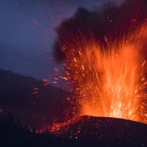 Volcanic eruption, Cumbre Vieja Volcano, La Palma, Canary Islands. September 2021