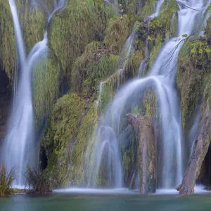Tufa Dam Print, Waterfall Scene Tufa Dam Print, Waterfall Scene