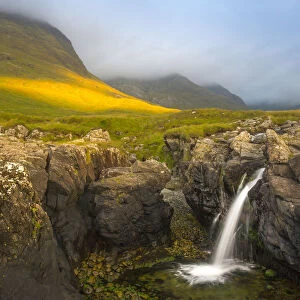 Waterfall by Dibidil, Isle of Rum, Scotland, UK, September 2015