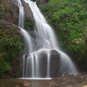 Waterfall during monsoon, Eravikulam National Park, Western Ghats UNESCO World Heritage Site