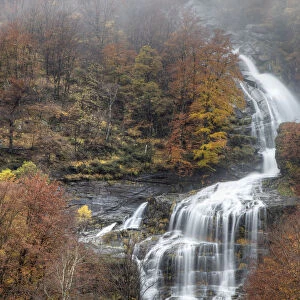 Waterfall in the Verzasca River, Canton Tessin, Switzerland, November