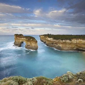 Window arch at Loch Ard Gorge at dawn, Port Campbell National Park, Great Ocean Road