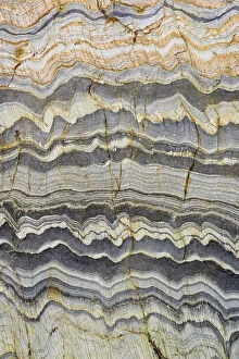 Abstract pattern detail in Slate rock, Kintra, Islay, Scotland