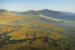 Images Dated 18th August 2009: Aerial view of the Dalyan Delta, Turkey, August 2009