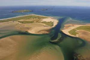 Aerial view of the Dooey Peninsula and Ballyness Bay north of Gortahork, County Donegal