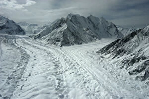Alternative Gallery: Aerial view of glaciated valley of Concordia, Karakoram Mountains, Himalayas, Pakistan