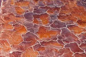 Natural Pattern Prints: Aerial view of hypersaline soda lake