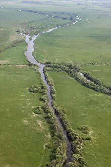 Images Dated 20th May 2009: Aerial view of Kasari river, Matsalu National Park, Estonia, May 2009
