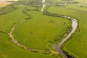Images Dated 20th May 2009: Aerial view of Kasari river, Matsalu National Park, Estonia, May 2009