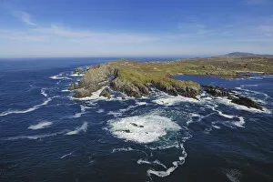 Images Dated 12th September 2009: Aerial view of Malin Head, looking east towards Breasty Bay, County Donegal, Republic of Ireland