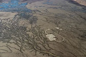 South Australia Prints: Aerial view of mining infrastrcuture