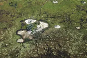Delta Prints: Aerial view of the Okavango Delta, Botswana. May, 2024