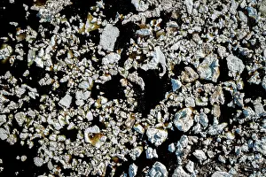 Aerial View Prints: Aerial view of sea ice breaking up and melting in spring