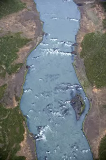 Images Dated 1st July 2009: Aerial view of Skjalfandafljot River (glacial river) Northern Iceland, July 2009