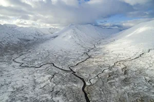 Aerial view of three tributaries of the River Affric, Allt Gleann Gniomhaidh Aerial view of three tributaries of the River Affric, Allt Gleann Gniomhaidh