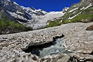Images Dated 2nd July 2008: Alibek glacier in Alibek valley near Dombay, Teberdinsky Biosphere reserve, Caucasus