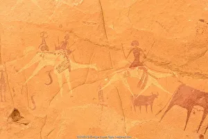 Sahara Prints: Ancient cave paintings. Ennedi Natural and Cultural Reserve, UNESCO World Heritage Site