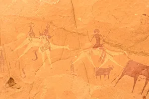 Sahara Prints: Ancient cave paintings. Ennedi Natural and Cultural Reserve, UNESCO World Heritage Site